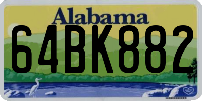 AL license plate 64BK882