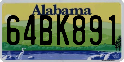AL license plate 64BK891