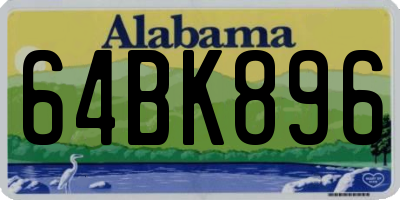 AL license plate 64BK896