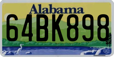 AL license plate 64BK898