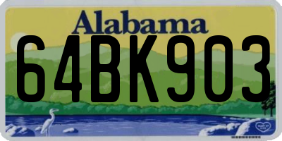 AL license plate 64BK903