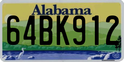 AL license plate 64BK912