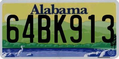 AL license plate 64BK913