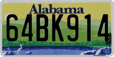 AL license plate 64BK914