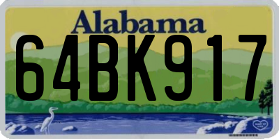AL license plate 64BK917