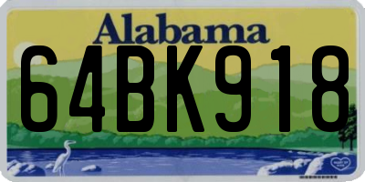 AL license plate 64BK918