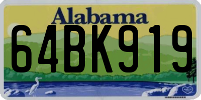 AL license plate 64BK919