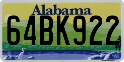 AL license plate 64BK922