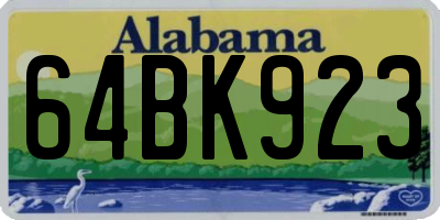 AL license plate 64BK923