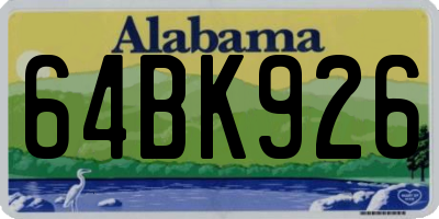 AL license plate 64BK926