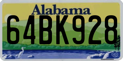 AL license plate 64BK928