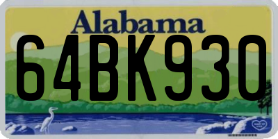 AL license plate 64BK930