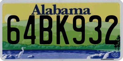 AL license plate 64BK932