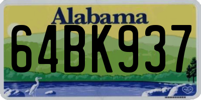 AL license plate 64BK937
