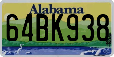 AL license plate 64BK938