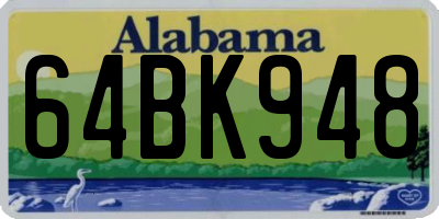 AL license plate 64BK948