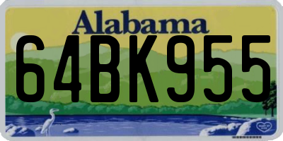 AL license plate 64BK955