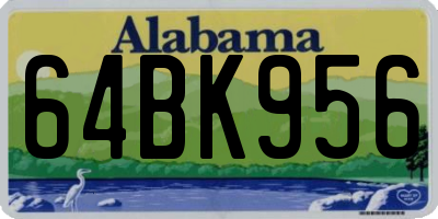 AL license plate 64BK956