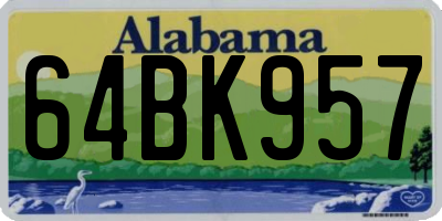 AL license plate 64BK957