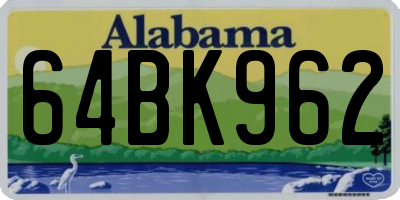 AL license plate 64BK962