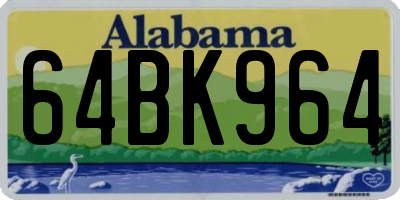 AL license plate 64BK964