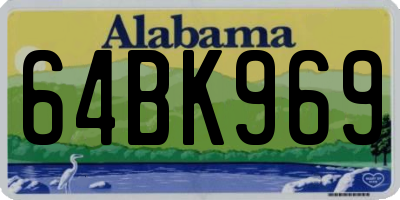 AL license plate 64BK969