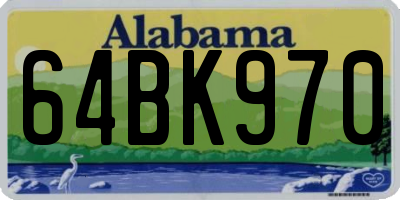 AL license plate 64BK970