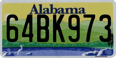 AL license plate 64BK973
