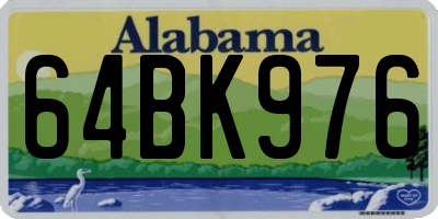 AL license plate 64BK976