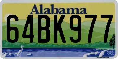 AL license plate 64BK977