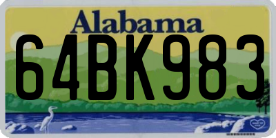 AL license plate 64BK983