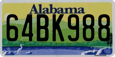AL license plate 64BK988