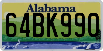 AL license plate 64BK990