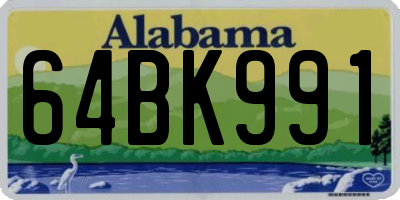 AL license plate 64BK991