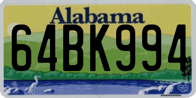AL license plate 64BK994
