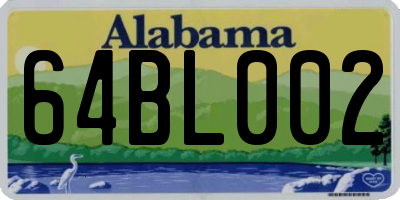 AL license plate 64BL002