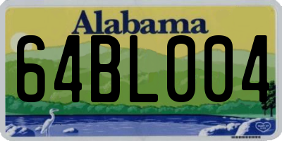 AL license plate 64BL004