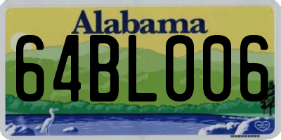 AL license plate 64BL006