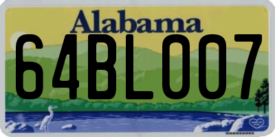 AL license plate 64BL007