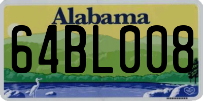 AL license plate 64BL008