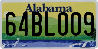 AL license plate 64BL009
