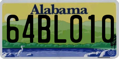 AL license plate 64BL010