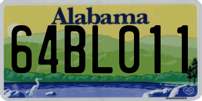 AL license plate 64BL011