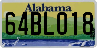 AL license plate 64BL018