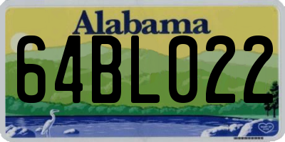 AL license plate 64BL022
