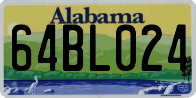 AL license plate 64BL024