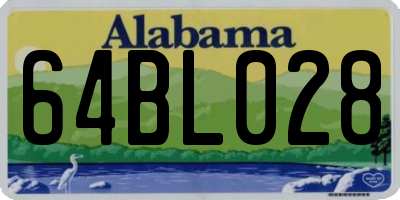 AL license plate 64BL028