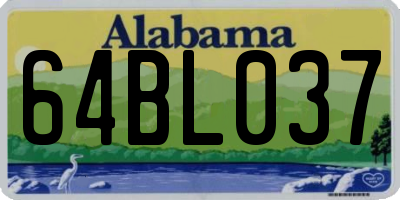 AL license plate 64BL037