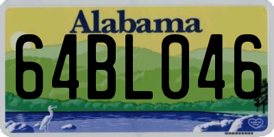 AL license plate 64BL046