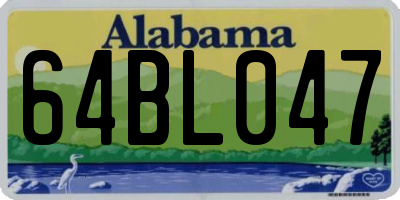 AL license plate 64BL047